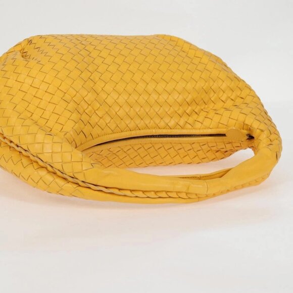 BOTTEGA VENETA INTRECCIATO Hobo Bag Leather Yellow - Picture 7 of 16